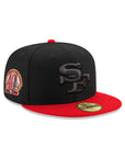San Francisco 49ers Black Red 2 Tone 40th Anniversary SP 59Fifty Fitted