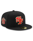 San Francisco 49ers SF Black Scarlet Gold 75th Anniversary 59Fifty Fitted