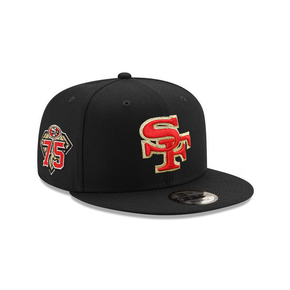 San Francisco 49ers SF Black Scarlet Gold 75th Anniversary 9Fifty