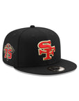 San Francisco 49ers SF Black Scarlet Gold 75th Anniversary 9Fifty Snapback