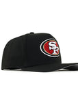 San Francisco 49ers Black 9Fifty A-Frame Snapback