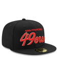 San Francisco 49ers Black Scarlet 59Fifty Fitted