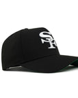 San Francisco 49ers SF Black On White 9Forty A-Frame Snapback