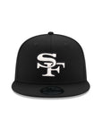 San Francisco 49ers Black on White SF 9Fifty Snapback