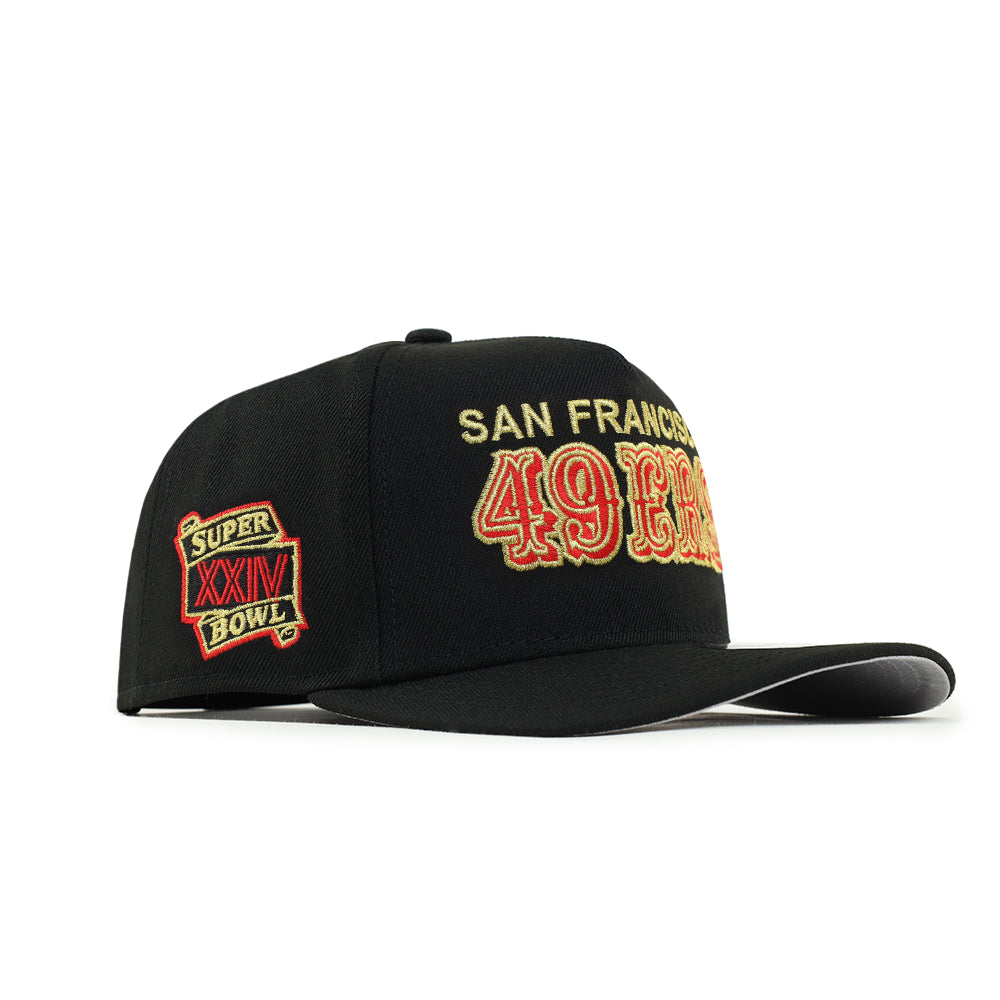 Super Bowl Black And Gold 49ers Hat San Francisco 49ers Super