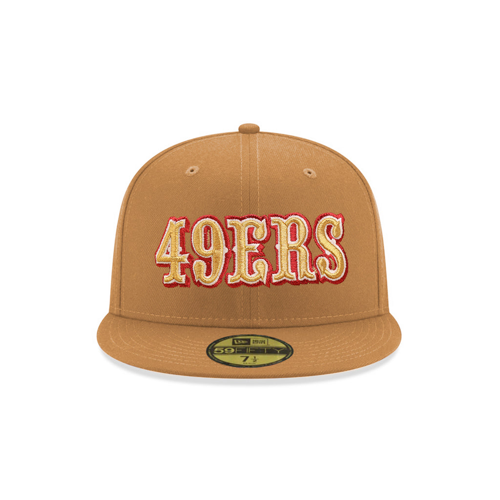 San Francisco 49ers Wordmark Wheat XIX Super Bowl SP 59Fifty