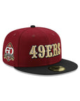 San Francisco 49ers Red Cardinal Black 2 Tone 60th Anniversary SP 59Fifty Fitted