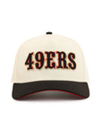 San Francisco 49ers Wordmark 75th Anniversary SP Chrome Black 2 Tone 9Forty A-Frame Snapback