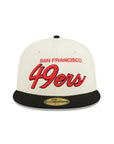 San Francisco 49ers Chrome Black 2 Tone 59Fifty Fitted
