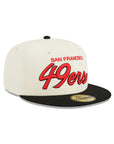 San Francisco 49ers Chrome Black 2 Tone 59Fifty Fitted