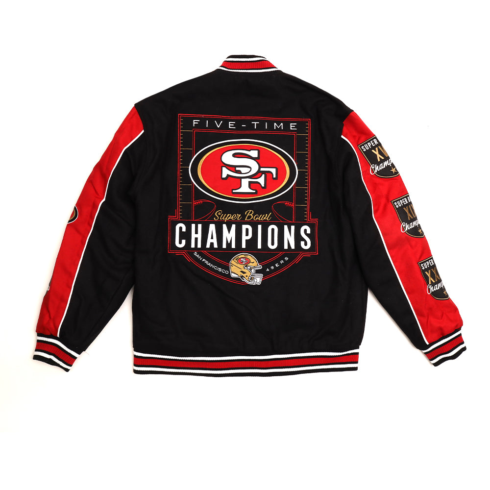 San Francisco 49ers Five-Time Super Bowl Champions Reversible Jacket