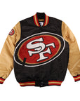 Starter San Francisco 49ers Grand Logo Full-Snap Varsity Jacket