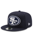 San Francisco 49ers Navy on White Logo Grand NFL 9Fifty Snapback