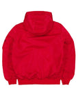 New Era X Alpha Industries San Francisco 49ers L-2B Hooded Bomber Jacket Red
