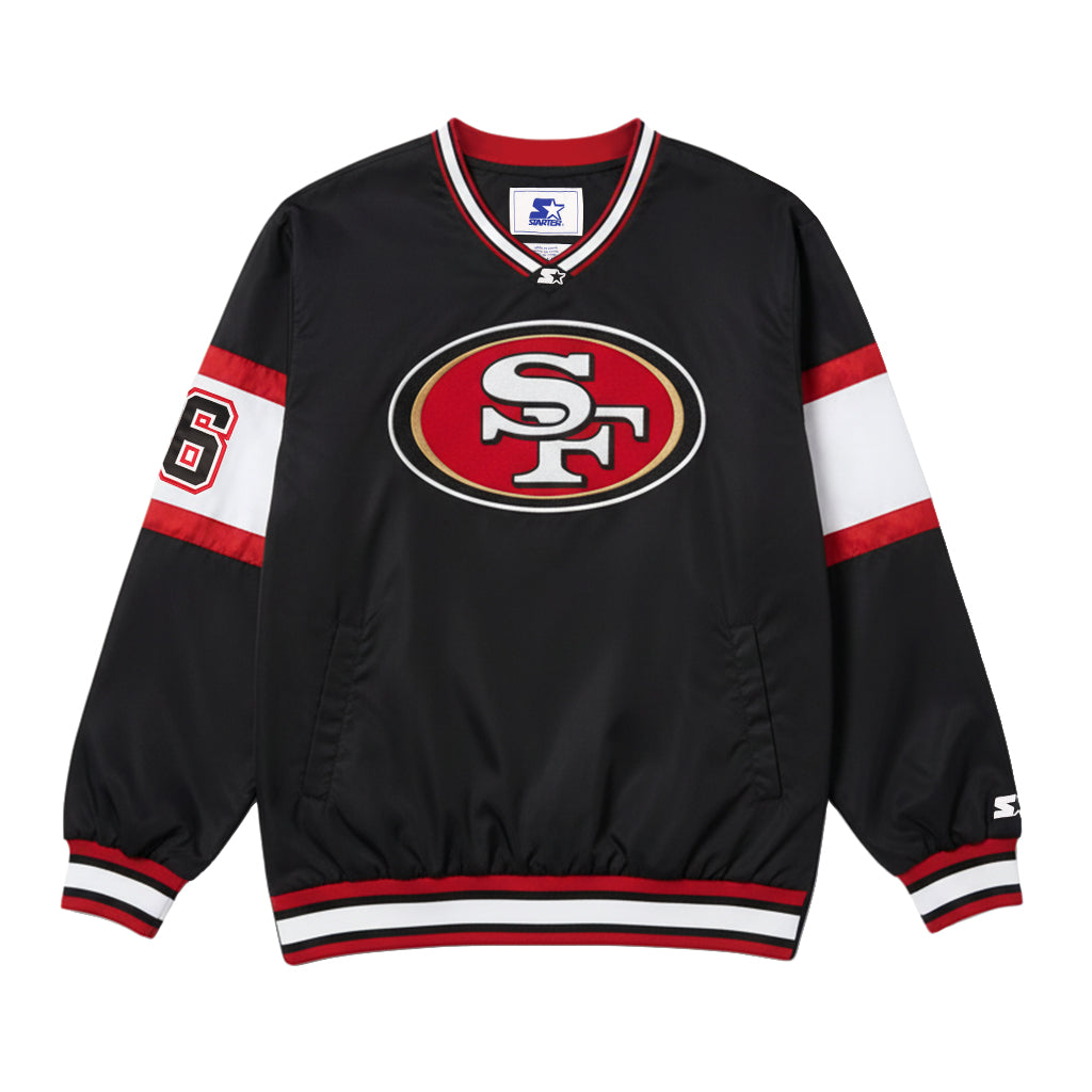 Starter San Francisco 49ers Pullover V-Neck Lightweight Jacket