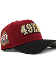 San Francisco 49ers Cardinal Red Black 2 Tone 60th Anniversary SP 9Forty A-Frame Snapback