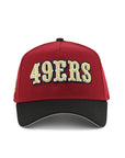 San Francisco 49ers Cardinal Red Black 2 Tone 60th Anniversary SP 9Forty A-Frame Snapback