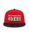 San Francisco 49ers Scarlet Red On Black 2 Tone Oval Logo SP 59Fifty Fitted