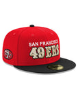 San Francisco 49ers Scarlet Red On Black 2 Tone Oval Logo SP 59Fifty Fitted