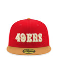 San Francisco 49ers Scarlet Red Bronze 2 Tone 60th Anniversary SP 59Fifty Fitted