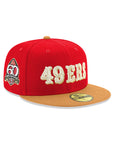 San Francisco 49ers Scarlet Red Bronze 2 Tone 60th Anniversary SP 59Fifty Fitted
