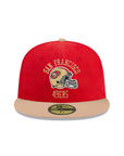 San Francisco 49ers Scarlet Red Corduroy Camel 2 Tone 59Fifty Fitted