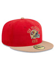 San Francisco 49ers Scarlet Red Corduroy Camel 2 Tone 59Fifty Fitted