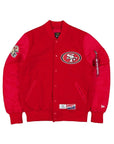 New Era X Alpha Industries San Francisco 49ers MA-1 Wool Varsity Jacket Red