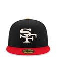 San Francisco 49ers Black Red 2 Tone 60th Anniversary SP 59Fifty Fitted