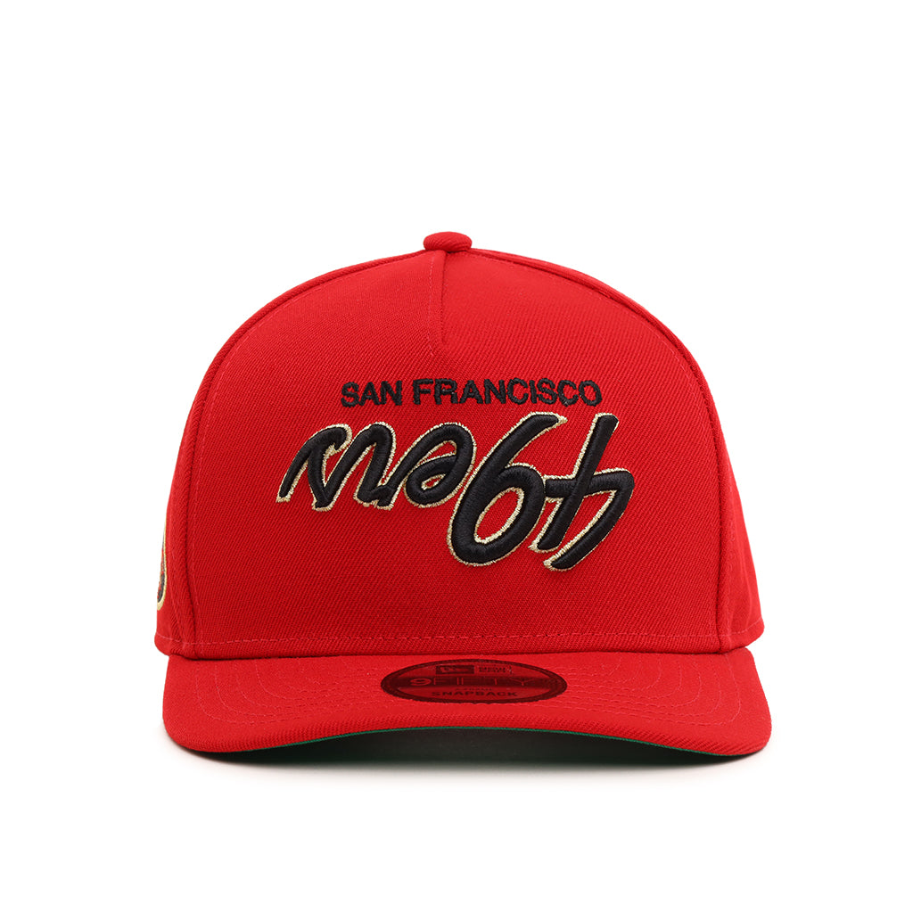 San Francisco 49ers Upside Down Red Team Logo SP 9Fifty A-Frame Snapback