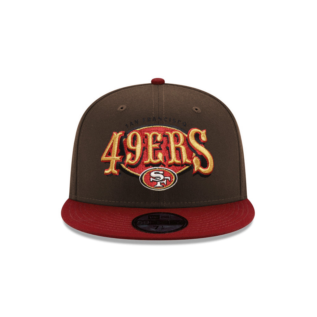 San Francisco 49ers Walnut Brown Cardinal 2 Tone 59Fifty Fitted