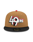 San Francisco 49ers Wheat Black 2 Tone Back To Back Champions SP 59Fifty Fitted