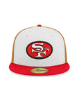 San Francisco 49ers Wheat White Red Super Bowl XIX SP 59Fifty Fitted