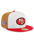 San Francisco 49ers Wheat White Red Super Bowl XIX SP 59Fifty Fitted
