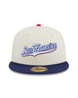 San Francisco Giants Wordmark Chrome Oceanside Blue 2 Tone MLB Batterman SP 59Fifty Fitted