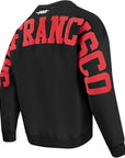 Pro Standard San Francisco 49ers Wingspan Drop Shoulder Black Crewneck