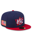 USA WBC 2026 USA Flag SP Blue Red 2 Tone 59Fifty Fitted