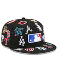 MLB Batterman All Over Black On White 59Fifty Fitted