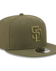San Diego Padres Olive Tonal Color Pack 9Fifty Snapback