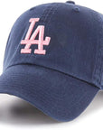 Los Angeles Dodgers Navy Blue On Pink '47 Brand Clean Up