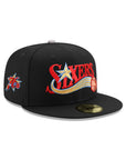 Philadelphia 76ers Black Metallic Gold Star SP 59Fifty Fitted