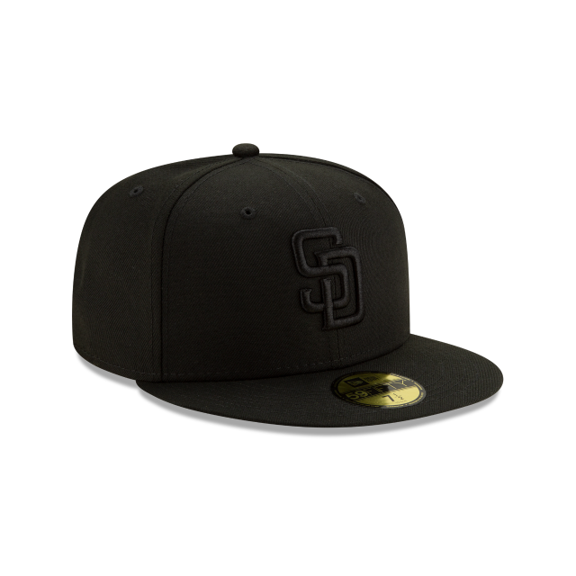 San Diego Padres MLB Basic Black on Black 59Fifty Fitted