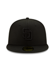 San Diego Padres MLB Basic Black on Black 59Fifty Fitted