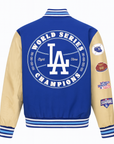 Los Angeles Dodgers Blue Tan 2 Tone Reversible Twill Jacket