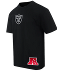 Pro Standard Las Vegas Raiders Wingspan Drop Shoulder Black White Tee