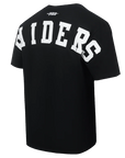 Pro Standard Las Vegas Raiders Wingspan Drop Shoulder Black White Tee