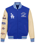 Los Angeles Dodgers Blue Tan 2 Tone Reversible Twill Jacket