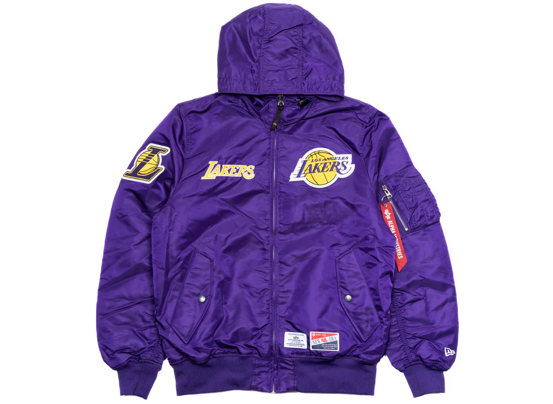New Era X Alpha Industries Los Angeles Lakers L-2B Hooded