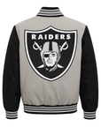 Las Vegas Raiders Gray Black Poly Twill Jacket