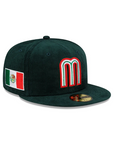 Mexico World Baseball Classic WBC Mexican Flag SP Dark Green Corduroy 59Fifty Fitted